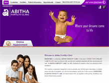 Tablet Screenshot of abithafertilityclinic.com